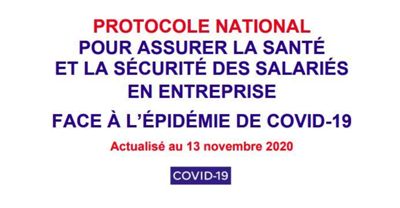 Protocole national pour assurer la santé et la sécurité des salariés en entreprise face à l'épidémie de Covid-19